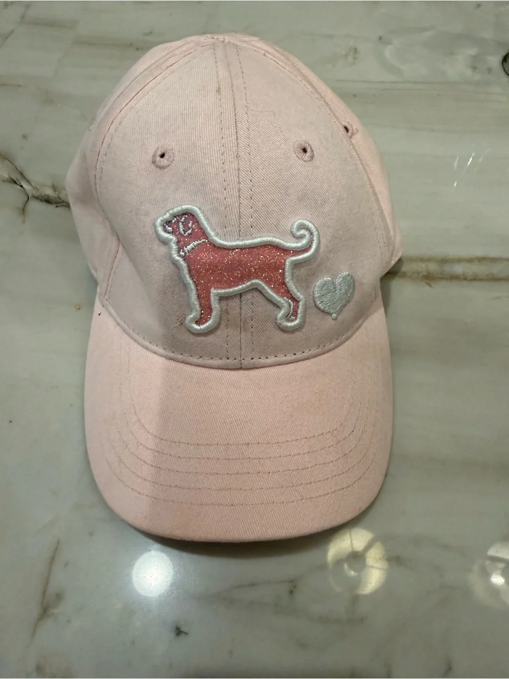 Black Dog Baseball Cap - Pink